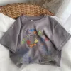 T-Shirts 2023 Cartoon Baby T-Shirts Korea Stil Kinderbaby Kurzärmel Druckte-Shirts für Jungen Mädchen