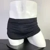 Onderbroek sexy verwijderbare sluiting goed ademend vermogen puur kleur ondergoed shorts slipje gezellige mannen slip voor badkamer