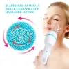 Scrubbers 3 In 1 Electric Facial Cleansing Brush Silicone Rotating Face Cleanser Brush Deep Cleaning Brush Waterproof Facial Massager