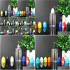 Bottiglie imballaggi all'ingrosso 1000pcs da 60 ml per animali domestici vuoti con coperchi a prova di bambino colorati e punta sottile lunga per liquido 60 ml MBMPS DHZ8U