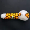 Beautiful 3D Glass Pipes Bee Comb Smoking Dogo Spoon Pipe For Smoking HandPipes Bongs Tobacco ZZ