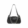 Jiomay Black Stripe Luxury Designer Handbags Busin and Leisure Light Luxury Style Bag Sac Menger Sac à main sac à main A330 #