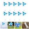 Trädgårdsdekorationer Färgglada Windmill Desk Decor Pinwheel Decoration Ornaments Desktop Wheels For Plastic Primary School