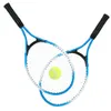 2PCS Kids Outdoor Sports Tennisschläger Stringschläger mit 1 Ball und Deckbeutel Eisenlegierung 3 Farben Optional 240411