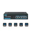 Controle Ethernet Switch 100Mbps 4ports Poe Switch Fast Switch Ethernet de alto desempenho Smart Switcher RJ45 Hub Internet Injetor para câmera IP