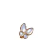 Top Quality Classic Style Fanjia Bai Bei Butterfly Earrings Plated with 18K Gold V Jia Jin Rose Mu Light Luxury Womens