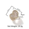 Wind Accessories Street Trendsetters High end Feeling Rings Personalized Hip hop New T shaped Love Zircon