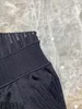 Robe de femme Black Blanc Scoop Neck Sans manches Slim FTI Mini Robe