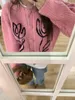 Knits de mujeres alienígenas Kitty Pink Sweaters Florals Coats Fashion Slim Women Fashion 2024 Vintage Loose Spring Gentle All Match Casual Daily