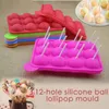 Baking Moulds 12 Hole Silicone Cake Mold Ball Shaped Die Lollipop Candy Chocolate Mould Kitchen Ice Tray Tool Accessories