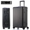 Luggage AluminumMagnesium Alloy Trolley Case Universal Wheel 20Inch Boarding Luggage Large Capacity Beauty Metal Luggage Toolbox