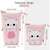 Söt stor kapacitet utdragbar blyertskåp Kawaii penna Box Girls Cosmetic Storage Bag Stationy School Office Supplies