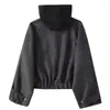 Women's Jackets Bomber Jacket Winter Spring Cropped Faux Wool Hoodies Long Sleeve Top In Outwear Elegant Luxury Designer