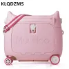 Багаж KLQDZMS 20NCH Детский багаж Многофункциональный Rideable Trolley Case Small Box Box Universal Dlowing Colling Suitcase