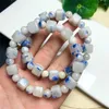 Braccialetti Link 9mm DuMorterite Natural Bracciale cubo Donne Fashion Healing Crystal Round Beads Lovers Strand Jewelry Gift 1pcs