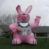 Géant de Pâques en gros de 26 pieds Ballon de lapin rose gonflable pour la publicité / événement / Pâques / fête