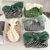 가방 Bnetoy Milkjoy Polyester Cotton Bento Box Houndstooth 얼룩말 패턴 가방 어린이 귀여운 활 디자인 토트 캔버스 쇼핑 핸드백