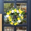 Decorative Flowers Wreath Foam Ring Advent Wealth Idyllic Heart Shaped Floral Rose Artificial Garland Door For Home Wedding