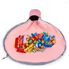 Storage Bags Oxford Cloth Building Block Bag Large-Capacity Two-In-One Toy Pad Outdoor Baby Bucket