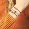 Strängar TB Kvinnors armband Högkvalitativ guld Sterling Silver Multicolor Valfritt lyx Populärt utsökt rött rep