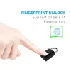 Taschen Fingerabdruck Vorhängeschloss Biometrische Metallschlüsselloser Thumbprint Lock USB wiederaufladbar für Gepäckbuchkasse Koffer Rucksackbike