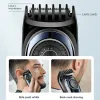 Trimmer Kemei Justerbar precisionskägg Trimmer Cordless Mustasch Hair Trimmer Professional Hair Clipper Electric Shavers Razor for Men