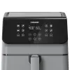 コントロール5.8Quart Smart Air Fryer、12in1、Voice Control、Light Gray