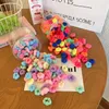 Accessori per capelli 100 pezzi 100 pezzi Candy color elasticità morbida ad alta elasticità Bambini piccoli carini corde decorazioni quotidiane