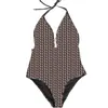 Kobiety jednopoziomowe stroje kąpielowe z wyściełanymi bikini literami kostium kąpiel