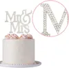 Party Supplies Mr och Mrs Wedding Cake Topper - Premium Silver Metal Sparkly or Anniversary