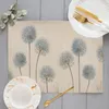 Table Mats Fruit Placemats Summer Ice Cream Place Waterproof Non-Slip Heat-Resistant Linen Outdoor Flamingo Dinner