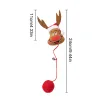 Jouets chats de Noël en peluche toys mignon dessin animé santa claus poupée de cerf avec bell chaton des bâtons interactifs