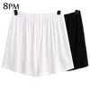 Plus -storlek supersträcksäkerhetshorts under kjol leggings mjuk svart vit 3xl 4xl ouc1540 240411