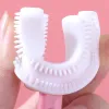 Baby Kids Decteurs U Brosse à dents en forme de dents en bassin de dents de dents propres en silicone pour les années-âges