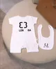 Baby Luxus -Rolmer mit Bibs 2pcs Sets Designer Neugeborenen BodySuit Kleinkind Kinder Buchstaben gedruckte Onesies Overalls Säugling Jungen Mädchen Baumwollklettern Z7816