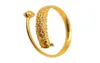 Bangle Hi Cuff 24K Bracelet Moda de pavão em relevo para mulheres Africanas Jóias de casamento de noiva Presentes3118598
