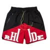 Mens Swim Shorts Rhude Designer Shorts Women Swimming Shorts Hip Hop High Street Sports Print Fashion RH Training Beach Short Men Elastic Waist RunningShort Pant