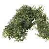 Fleurs décoratives 6 pack vignes de guirlande artificielle fausse eucalyptus verdure de mariage fond de mariage arc décoration murale pieds