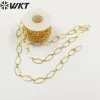 Ожерелья WTBC193 WKT 2023 Новый дизайн желтая медная цепь Элегантная ювелирная ювелирная партия