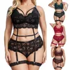 Bras sets 2024 Feminino Sexy Lace Gather Lingerie Exótica Conjunto de cores sólidas Push up Up Bordado feminino sensual