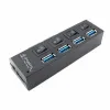 Hubs nieuwste USB Hub High Speed USB Hub 3.0 met afzonderlijke vier poorten compact lichtgewicht vermogensadapterhub met voeding