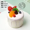 Fleurs décoratives gâteaux de fruits artificiels Dessert Fake Food Decoration Pographie Simulation Gâteau Modèle de thé Party