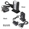 Nav Portable EU US Plug High Speed ​​7 Port Hub USB -kabeladapter USB -laddare med AC Power Computer Peripherals USB 2.0 nav