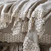 Bedding Sets Natural LINEN Set Premium Stone Washed French Bed Sheet Romantic Lace Duvet Cover King Size Pillowcase