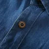 Men's Casual Shirts Blue Denim Short Sleeve Jean Summer High Quality Men Cotton Light Plus Size L-8XL