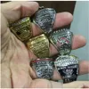 Rings Cluster Rings Alabama 6pcs Crimson Tide Saban National Football Team Championship Ring con il regalo per i fan dei fan di Wooden Display Box Souvenir Dhs2K