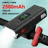 1500Lumen LED LED自転車ライトフロント充電式強力な自転車ランプMTBヘッドライトサイクリング懐中電灯Lanterna BICICLETA 240422