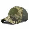 Capes de baseball militaire tactique Camouflage multicolore Visor Soleil respirant Mesh extérieur de la chasse à la chasse squelette