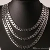 YHAMNI Original 925 Silver Vintage Chain Necklace Men Jewelry 8mm Fashion Statement Necklace Full Side Necklace YN034265z