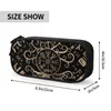 Cosmetic Bags Vegvisir Tree Of Life Yggdrasil And Runes Pencil Case Viking Pen Box Bag Kids Big Capacity Office Zipper